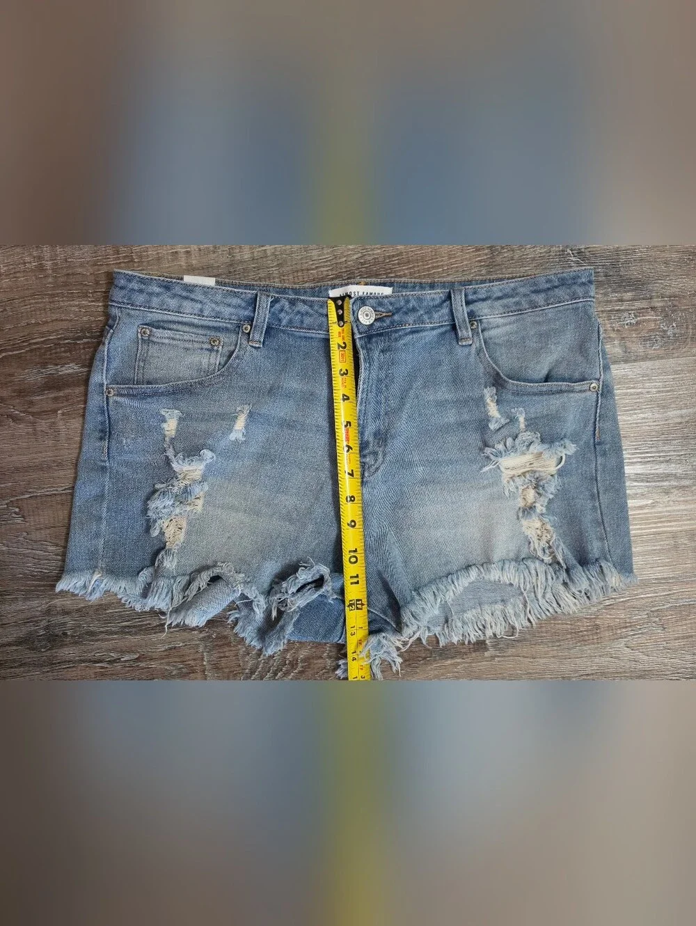 Almost Famous Light Blue Distressed Denim Cutoff Shorts